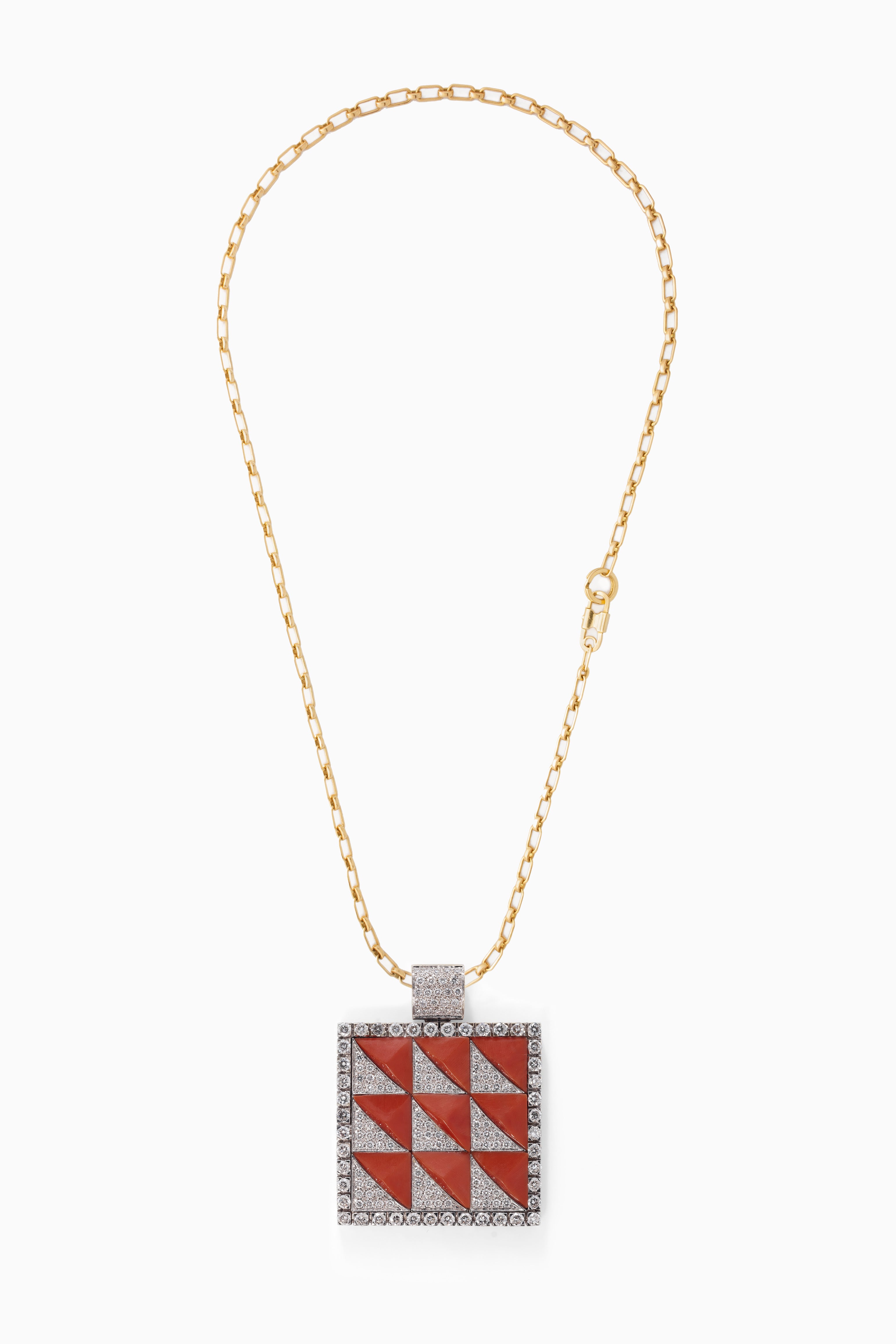 Square Diamond Pendant