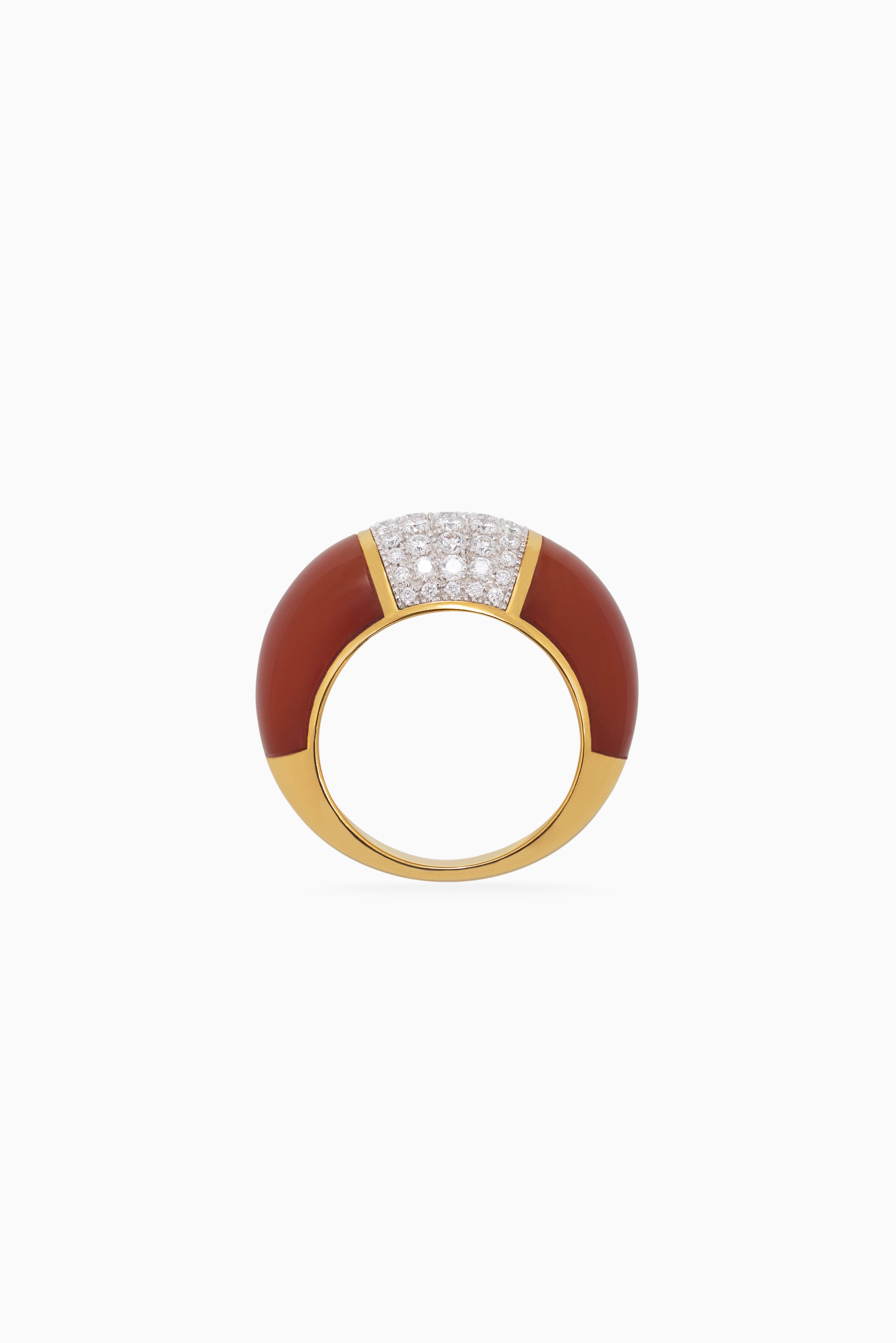 Carnelian and Diamond Ring