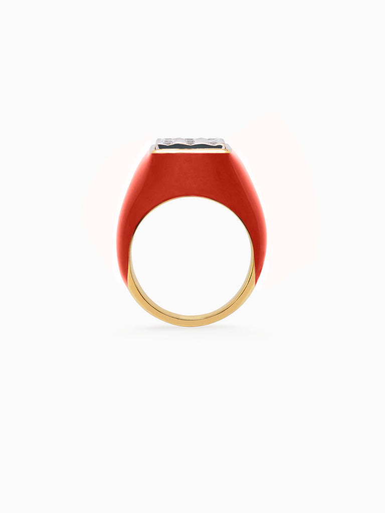 Ilaria Icardi X AirMail Red Tuxedo Ring